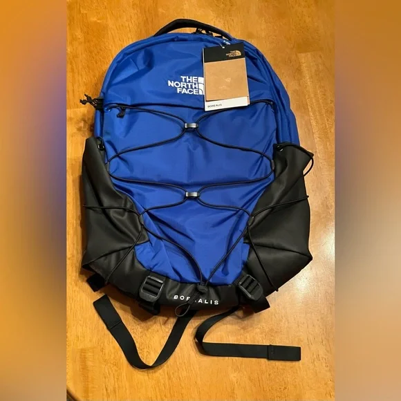 The North Face Rugged Borealis backpack in Blue and Black